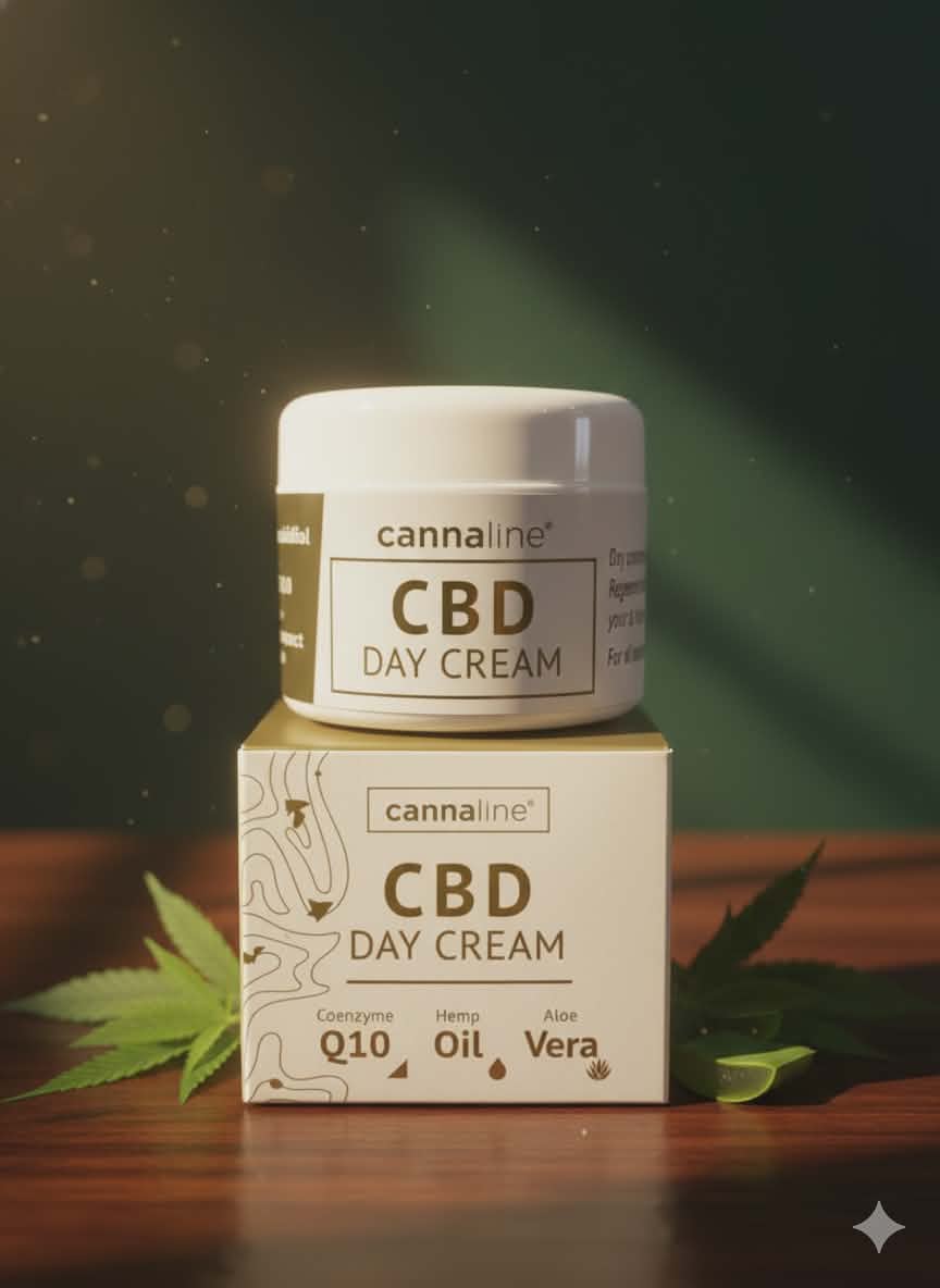 Cannaline CBD Day Cream – Q10 & Aloe Vera (50 ml).
