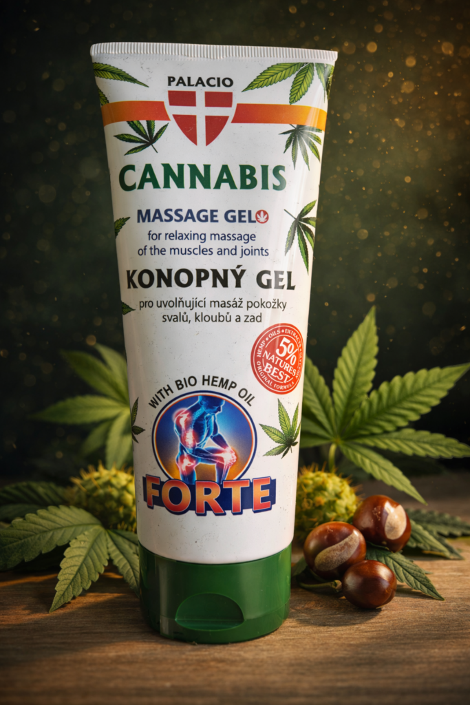 Palacio Cannabis Massage Gel FORTE – Massaažigeel lihastele ja liigestele (200 ml).