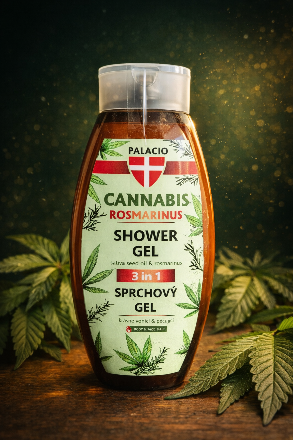 Palacio Cannabis & Rosmarinus 3-in-1 dušigeel (500 ml).