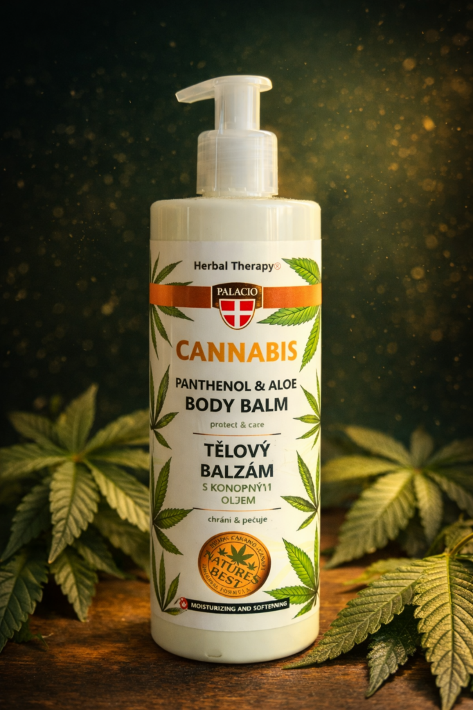 Palacio Cannabis Body Balm – Ihupiim pantenooli ja aaloega.
