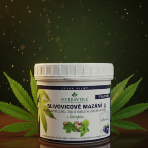 Herbavera Slivovicové Mazání – Traditsiooniline massaažisalv kanepiga.