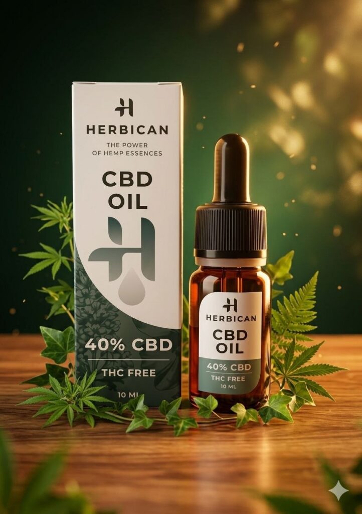 Herbican 40% CBD Õli – Maksimaalne Puhtus ja Taimne Vägi (10ml)